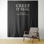 Tenture Soirée Halloween Creep it Real Noir (En situation)