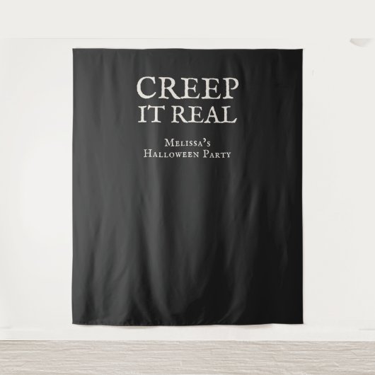 Tenture Soirée Halloween Creep it Real Noir (Devant)
