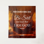 Tenture SOIS TRANQUILLE ET SAIS Genèse 46:10 Décoration Mu (Devant)