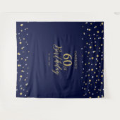 Tenture Soixante | Gold & Navy 60th Birthday Party Context (Devant (Horizontal))