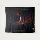 Tenture Solar Eclipse Chef-d'oeuvre cosmique Xzendor7 Art  (Devant (Horizontal))