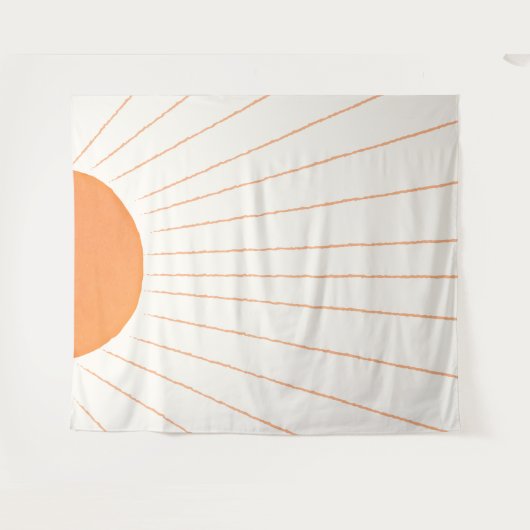 Tenture Soleil Boho Simple (Devant (Horizontal))