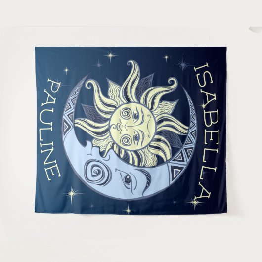 Tenture Soleil céleste et lune  (Devant (Horizontal))