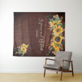 Tenture Soleil de Tournesol de Mariage en Bois Rustique de (En situation (horizontale))