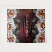 Tenture Sombre + Moody Rustic Floral Mariage Arrière-plan (Devant (Horizontal))