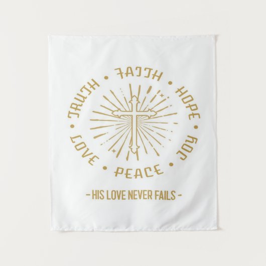 Tenture Son amour ne manque jamais (Devant)