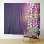 Tenture Son Anniversaire Photo Contexte String Lights Purp (En situation (horizontale))