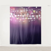 Tenture Son Anniversaire Photo Contexte String Lights Purp (Devant)