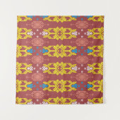 Tenture Songket Tenun Geometrik Motif sans couture avec Cr (Devant (Horizontal))