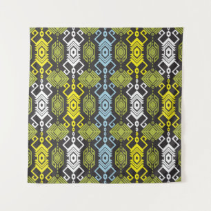 Tenture Songket Tenun Motif géométrique sans couture avec