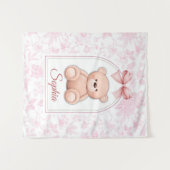 Tenture Sophia | Conception de nurserie avec ours en peluc (Devant (Horizontal))