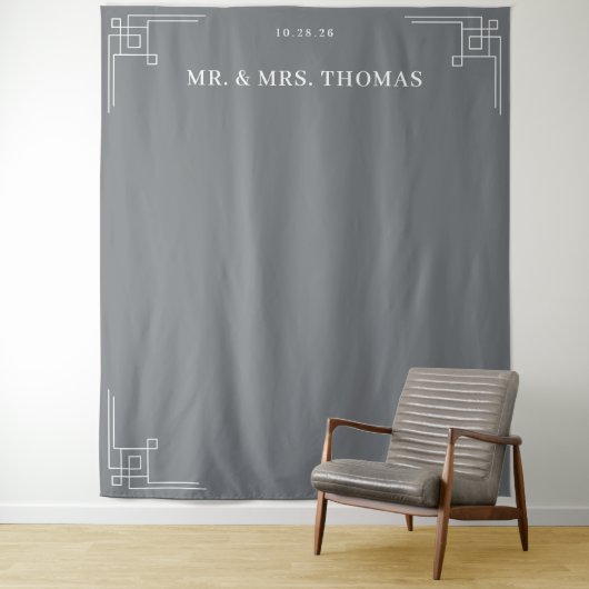 Tenture Sophisticated Gray Geometric Accents (En situation)