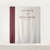 Tenture Sophisticated Maroon Minimalist Typographic (Devant)