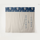 Tenture Sophisticated Navy Floral (Devant (Horizontal))