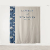 Tenture Sophisticated Navy Floral (Devant)