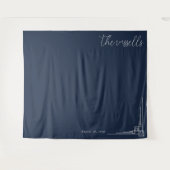 Tenture Sophisticated Navy Geometric Lines (Devant (Horizontal))