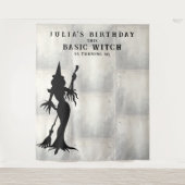 Tenture Sorcière de base Halloween Anniversaire (Devant)