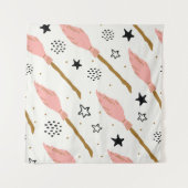 Tenture Sorcière école Motif de doodle magique (Devant (Horizontal))