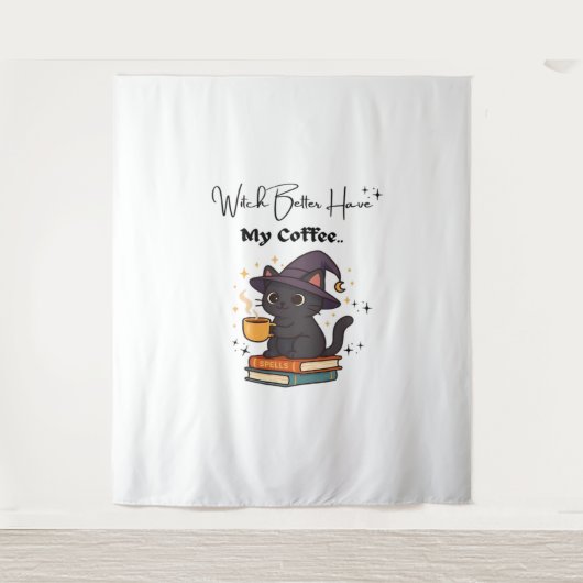 Tenture Sorcière Mieux Avoir Mon Café Classique T-Shirt (Devant)