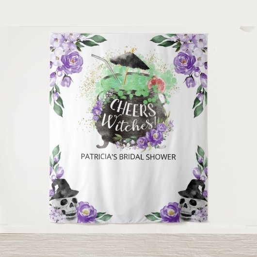 Tenture Sorcières Cheers Halloween Fête des mariées arrièr (Devant)