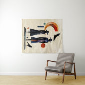 Tenture Sorcières modernes - une oeuvre d'art abstraite 2 (En situation (horizontale))