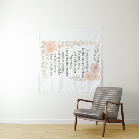Tenture Sorry/Apology\ Forgiveness Floral  (En situation (horizontale))