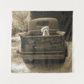 Tenture Sortez de Dodge - Photo de chien (Devant)