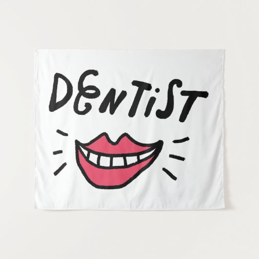 Tenture Sourire de dentiste (Devant (Horizontal))
