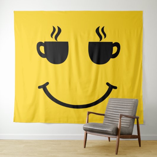 Tenture Sourire Tasse de Café (En situation (horizontale))
