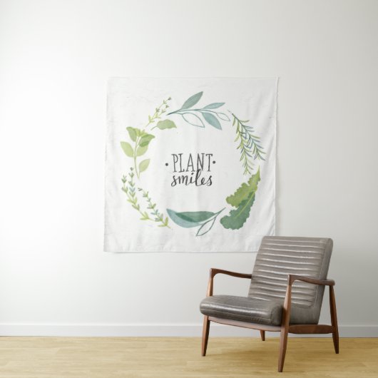 Tenture Sourires fins d'usine des herbes II | (En situation (horizontale))