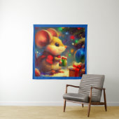 Tenture Souris de Noël 2 (En situation)