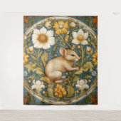 Tenture souris et fleurs Art nouveau (Devant)