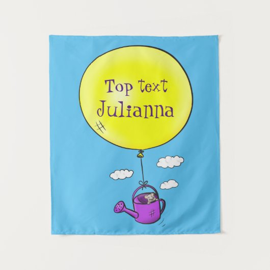 Tenture Souris mignonne dans la canette d'arrosage avec de (Devant)