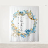 Tenture Sous la mer Bleu Gold Anniversaire de fête (Devant)