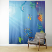 Tenture Sous la mer pour les enfants (En situation)