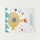 Tenture Sous-marin à doodle mignon | Explorer (Devant (Horizontal))