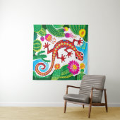 Tenture Southwest Gecko with Cactus Blossoms (En situation (horizontale))