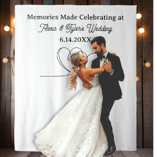 Tenture Souvenirs réalisés au fond de photo de mariage Pro