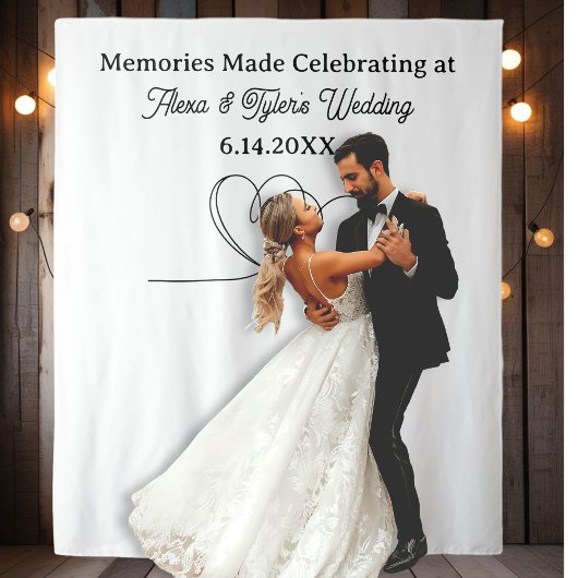 Tenture Souvenirs réalisés au fond de photo de mariage Pro