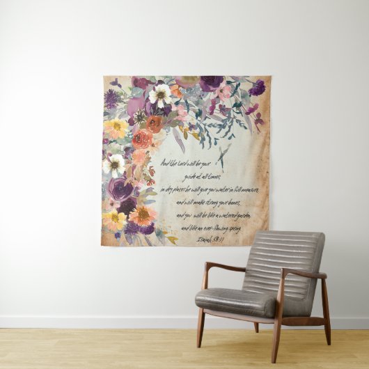 Tenture Soyez votre guide, mélange floral d'automne (En situation)