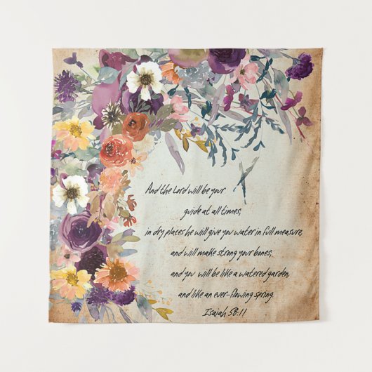 Tenture Soyez votre guide, mélange floral d'automne (Devant)