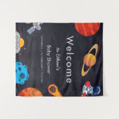 Tenture Space Boy Planets mignon Baby shower astronaute (Devant (Horizontal))