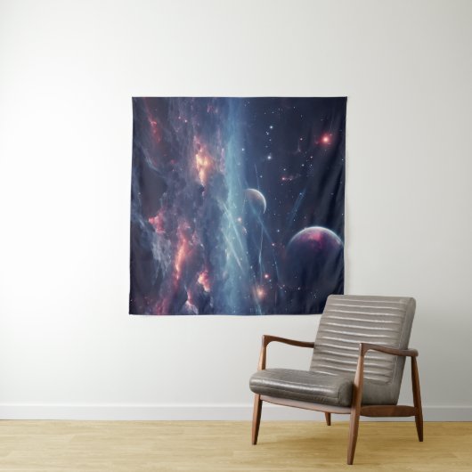 Tenture Space Galaxy Symphony Tapestry (En situation (horizontale))