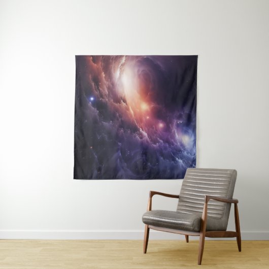Tenture Space Galaxy Symphony Tapestry (En situation (horizontale))