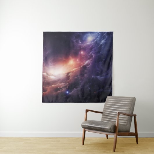 Tenture Space Galaxy Symphony Tapestry (En situation)
