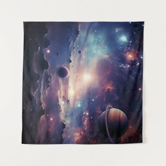 Tenture Space Galaxy Symphony Tapestry (Devant (Horizontal))
