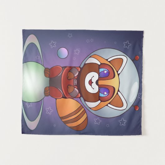 Tenture Space Panda Chippy ! (Devant (Horizontal))