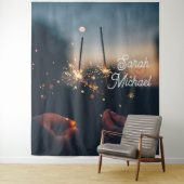 Tenture Sparkler Wedding Backdrop (En situation)