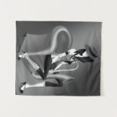 Tenture Speakeasy - gris monochrome (Devant (Horizontal))