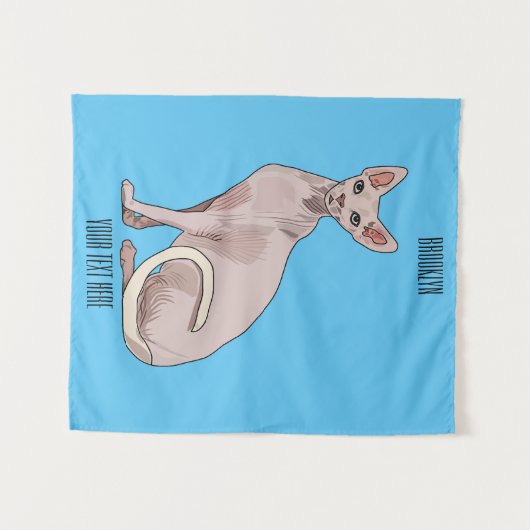 Tenture Sphynx cat (Devant (Horizontal))